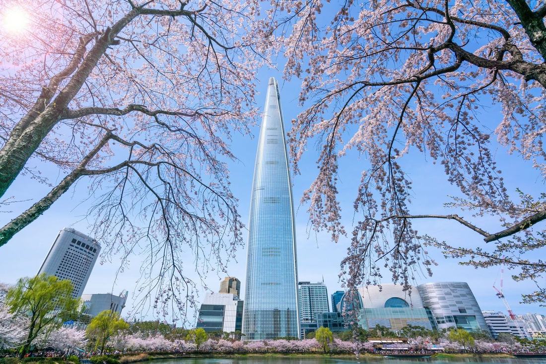 Lotte Tower, весна в Сеуле